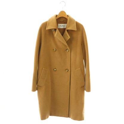 Max Mara White Tag Wool Cashmere Double Long Coat Beige 36