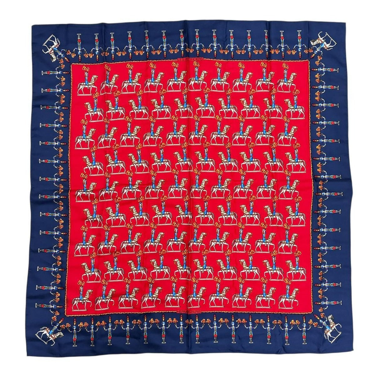 Hermes les Artificiers Fireworks Artist Carre 90 Scarf Red` Maybe