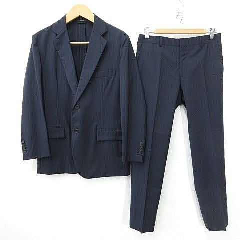 Hermes Suit Set Jacket Tailored Single Pants Trousers Lining Wool Navy