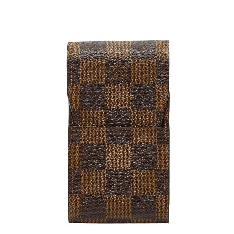 Louis Vuitton Damier Etui Cigarette Case Tobacco Brown Leather