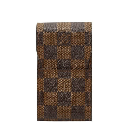 Louis Vuitton Damier Etui Cigarette Case Tobacco Brown Leather