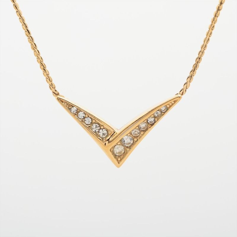 Christian Dior Necklace GP With Rhinestones