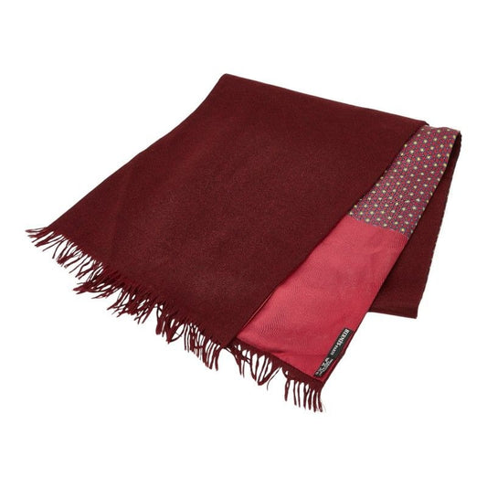 Hermes Double Face Scarf Bordeaux Wine Red Silk Cashmere