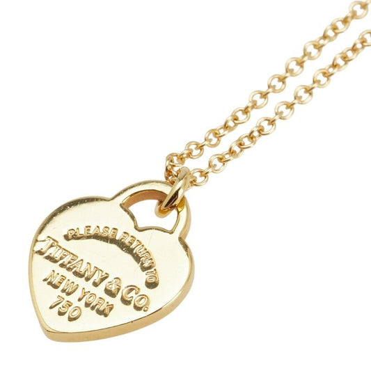Tiffany Returns To Mini Heart Tag Pendant Necklace 18K Yellow