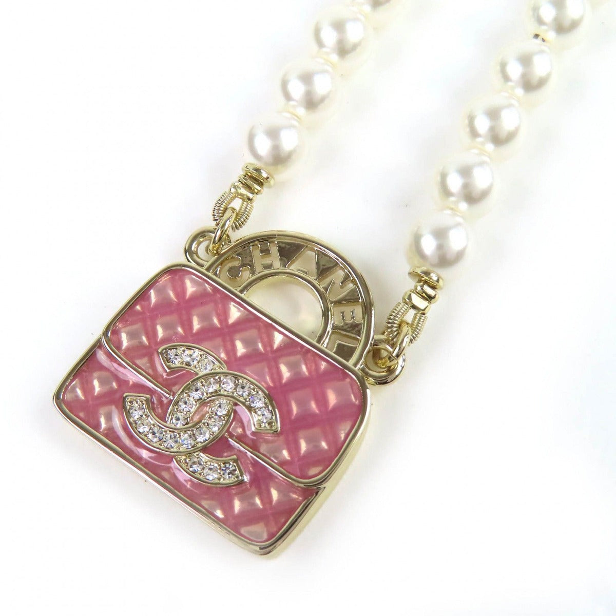 Chanel CC Logo Rhinestone Quilted Bag