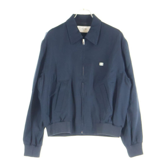 Celine Triomphe Zip Up Classic Jacket Navy