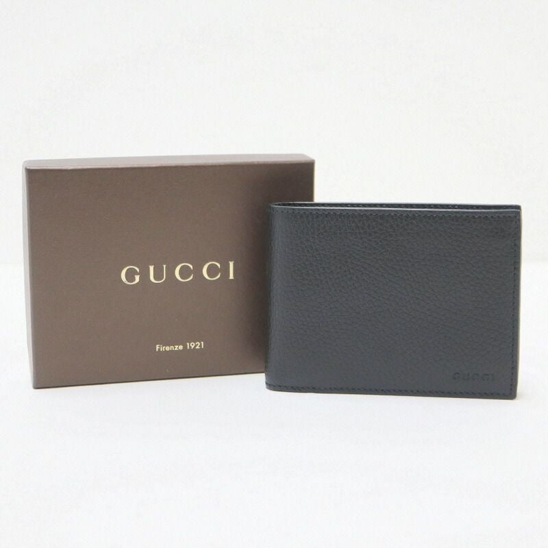 Gucci Bifold Compact Wallet Black Leather