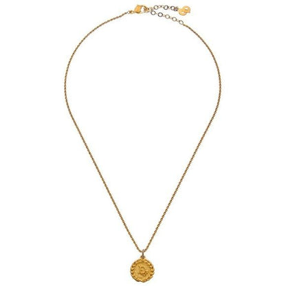 Christian Dior Vintage DIOR Gold Plated Necklace Medallion