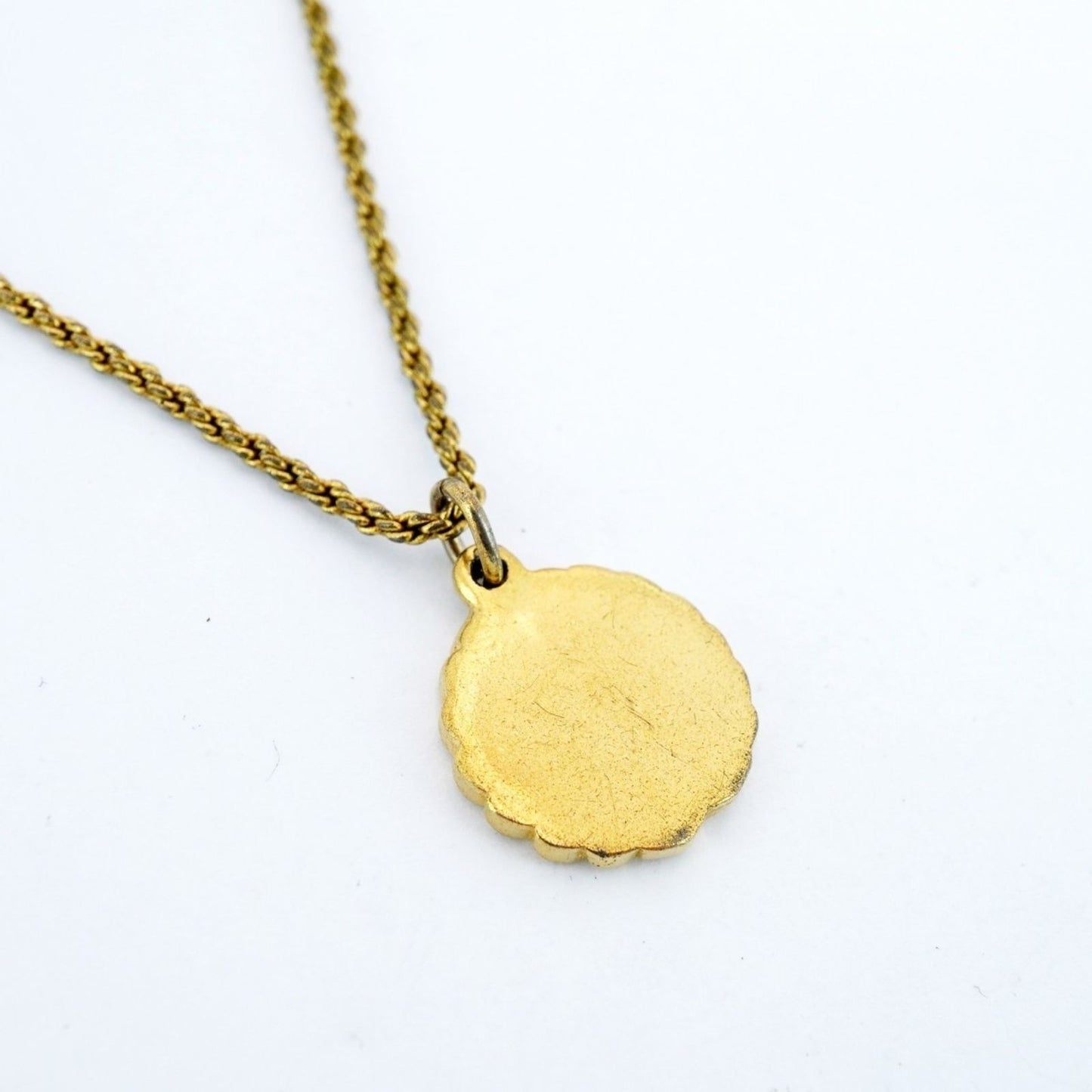 Christian Dior Vintage DIOR Gold Plated Necklace Medallion