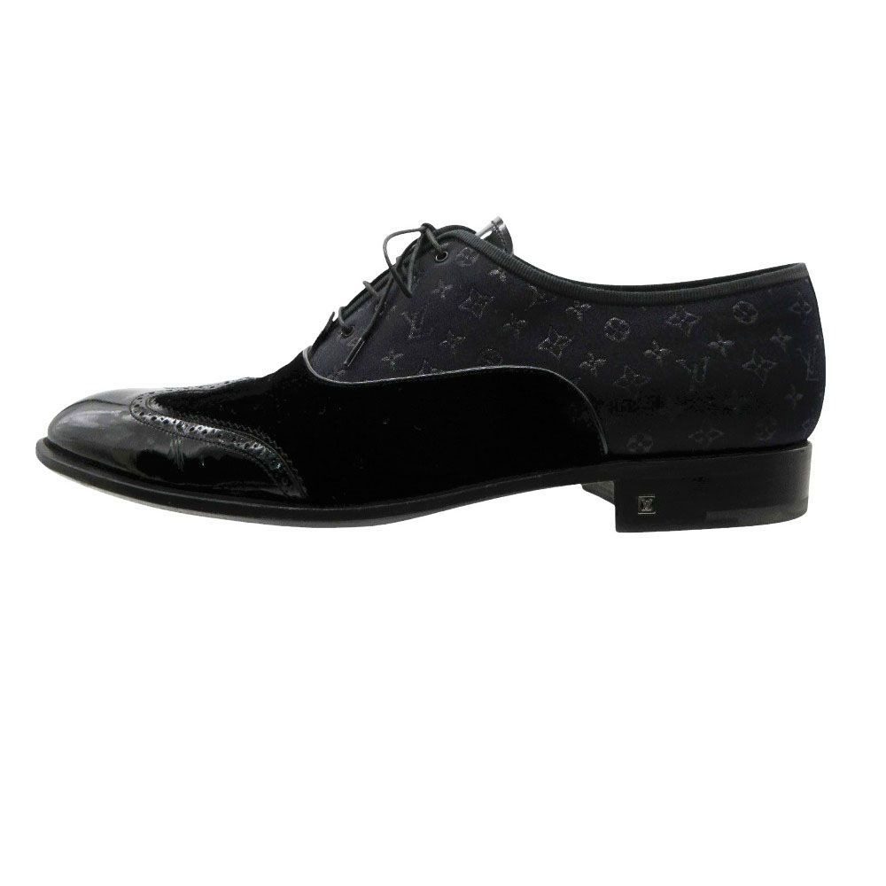 Louis Vuitton Dress Shoes Monogram Jacquard Velour Contrast Leather