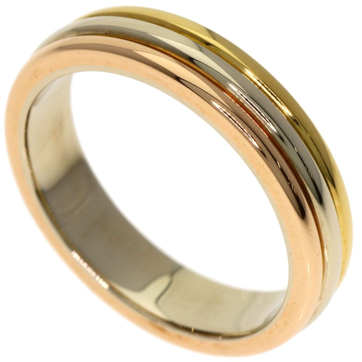 Cartier Three Color 48 Ring 18K Yellow Gold Pink White