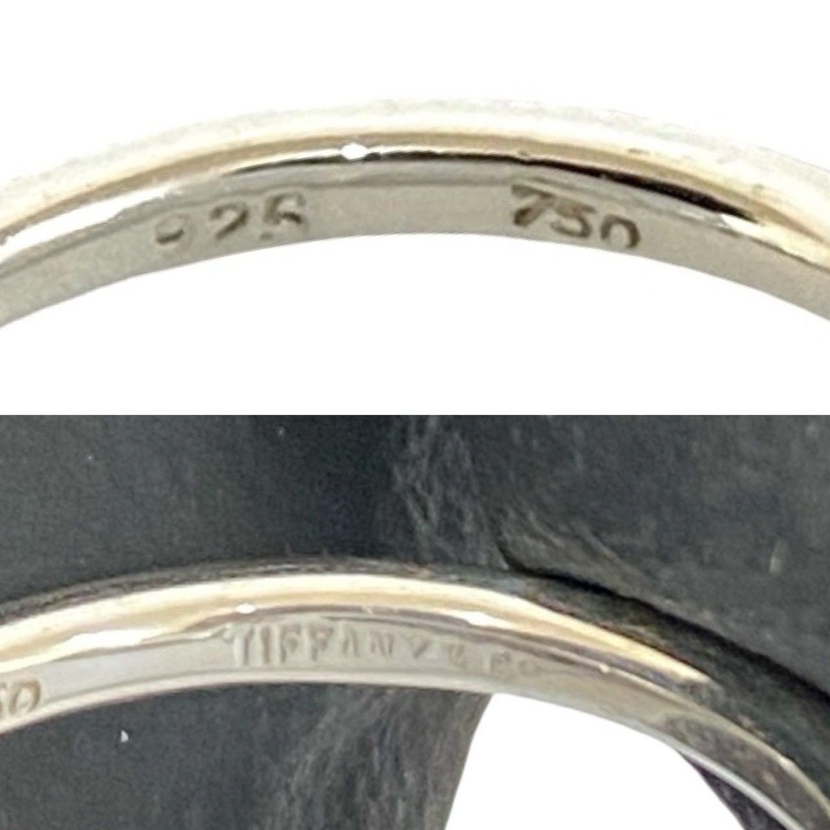 Tiffany & Co Love Knot Ring Hook Eye 18k Yellow Gold Silver — view 4