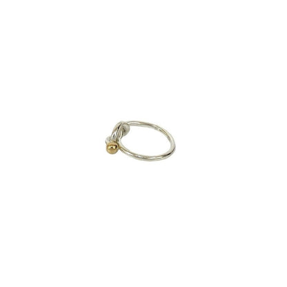 Tiffany & Co Love Knot Ring Hook Eye 18k Yellow Gold Silver — view 5