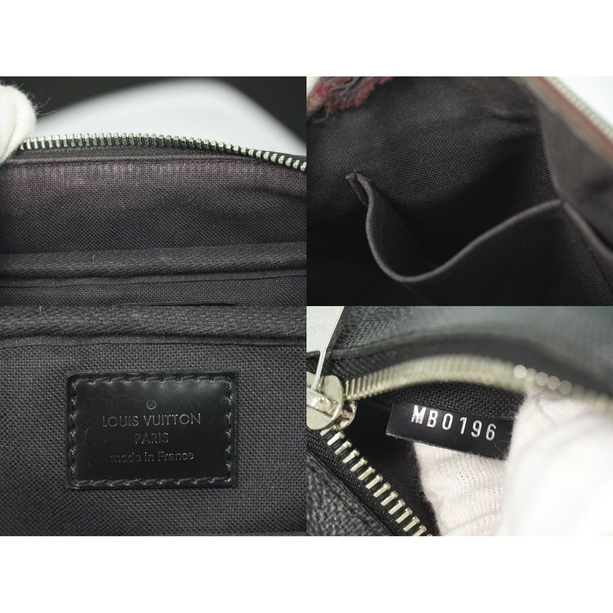 Louis Vuitton LV Ambler Damier Graphite Belt Bag Black Gray — view 9