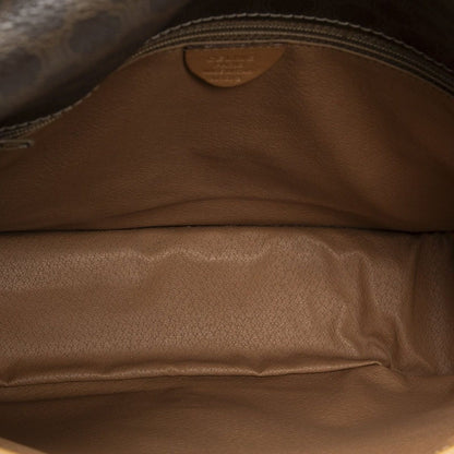 Celine Flap Cross Brown Beige Macadam Canvas Crossbody — view 9