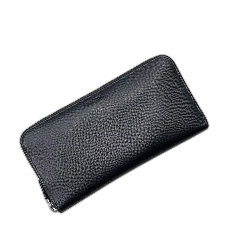 Prada Zip Around Wallet Black Nero