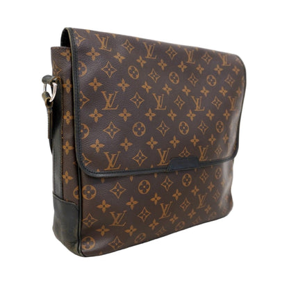 Louis Vuitton Shoulder Bag Monogram Macassar Bus GM Brown Black — view 2