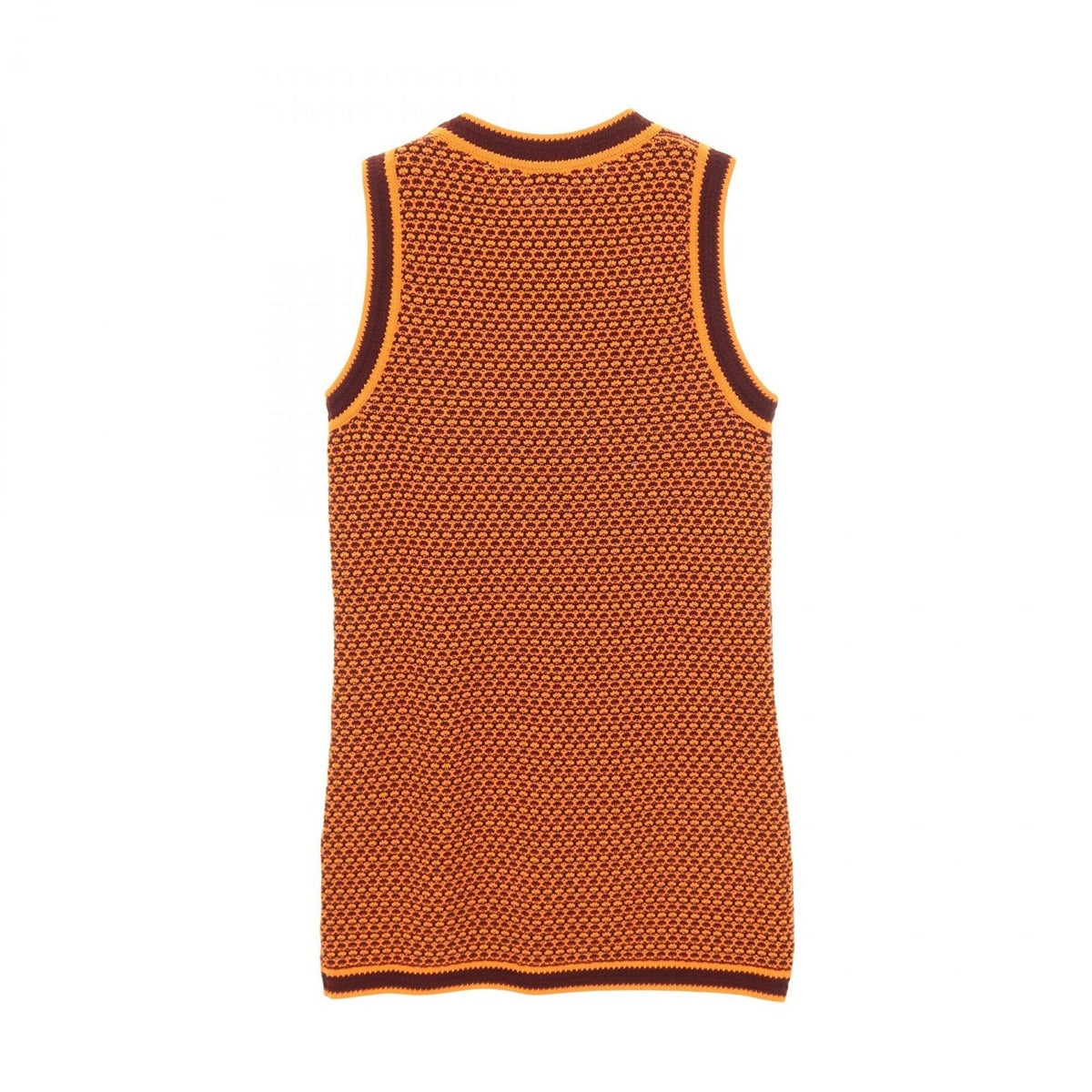 Chanel Dress CC Logo Button Orange Bold — view 2