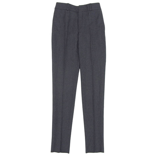 Saint Laurent Paris Wool Cotton Slacks Pants Gray 36