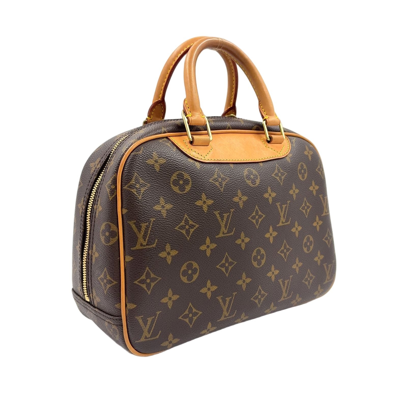 Louis Vuitton Monogram Leather Brown Light Handbag Gold — view 2
