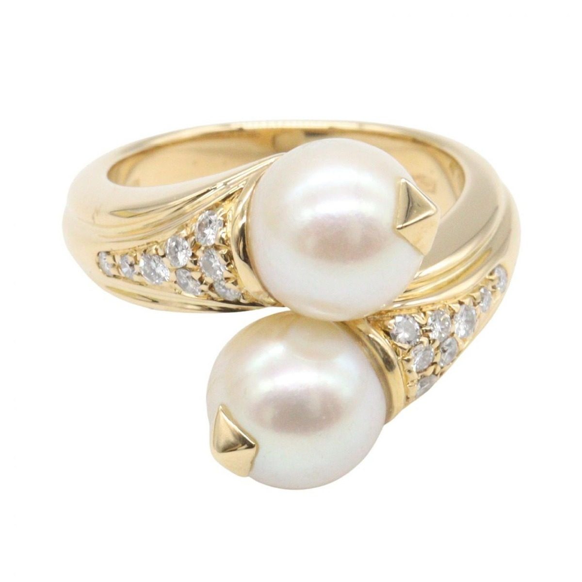 Bvlgari Ring Passo Doppio Pearl Diamond 18k — view 2