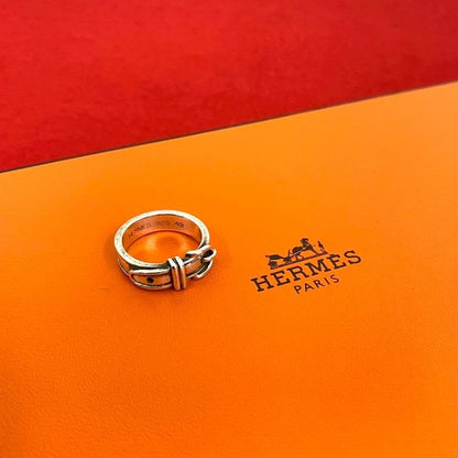 Hermes Suntulle Silver 925 Belt Ring No 8 62422