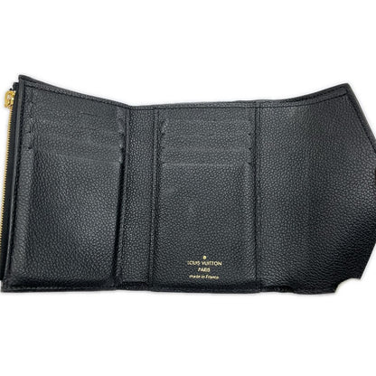 Louis Vuitton Portefeuil Pallas Compact Monogram Trifold Wallet Black Handbag X Brown — view 6