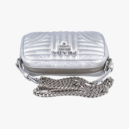 Prada Diagram Silver Leather 1bh08431/b