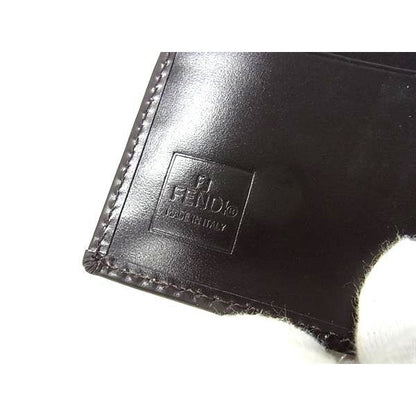 Fendi Wallet Zucca Brown Black Canvas Leather Bifold — view 2