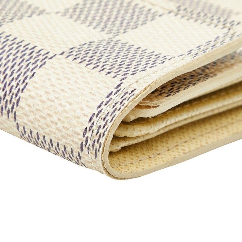 Louis Vuitton Damier Azure Porte Feuille Koala N60013 White Gold PVC Plated