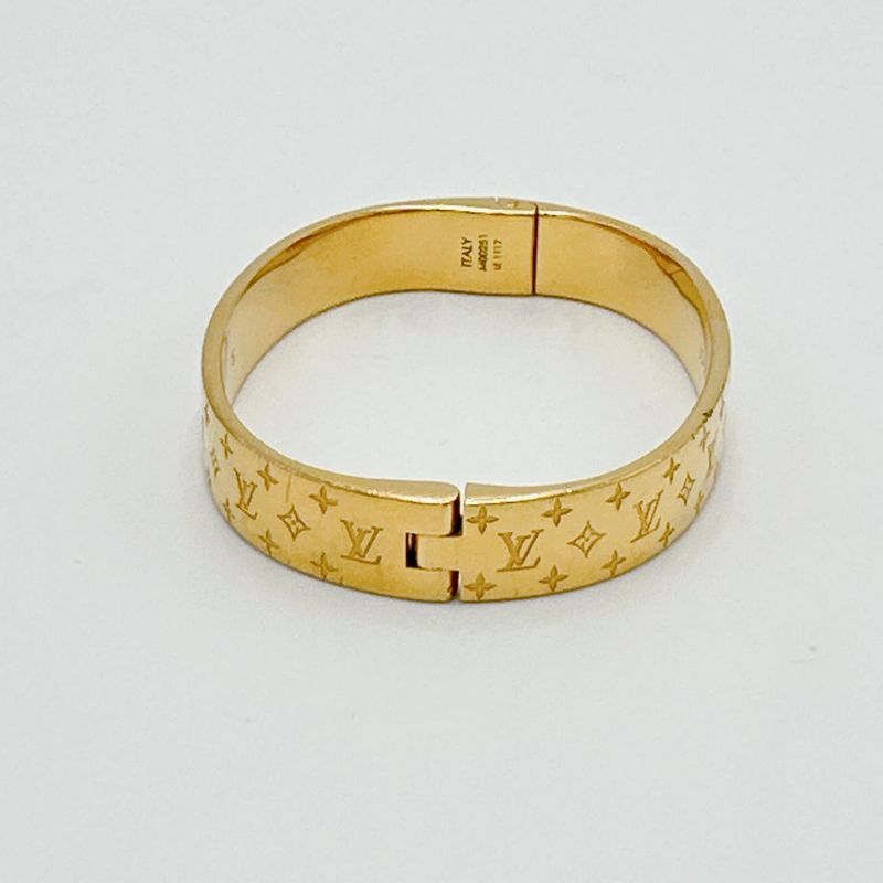 Louis Vuitton M00251 Monogram Cuff Nanogram S Size Bracelet Louis Vuitton Gold