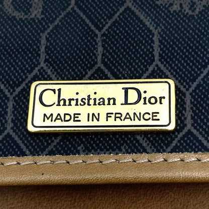 Dior Christian Dior Honeycomb Crossbody Shoulder Bag Black/brown Pvc/leather