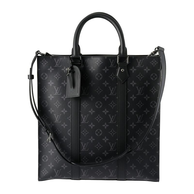 Louis Vuitton Sac Plat Black Gray Tote Bag