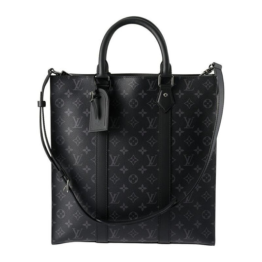 Louis Vuitton Sac Plat Black Gray Tote Bag