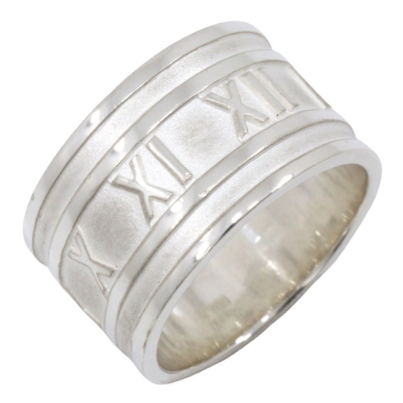 Tiffany & Co Atlas Wide Ring Silver 925 Size 10.5 Ladies' 7.8g Ring