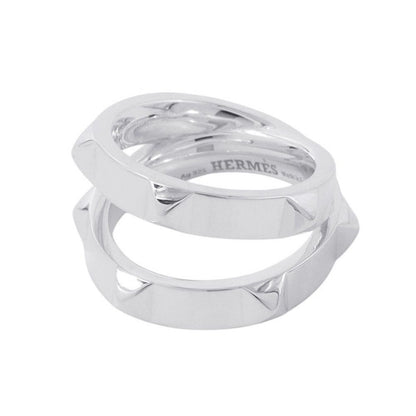 Hermes Ring Cl De-H Double Round Silver 51