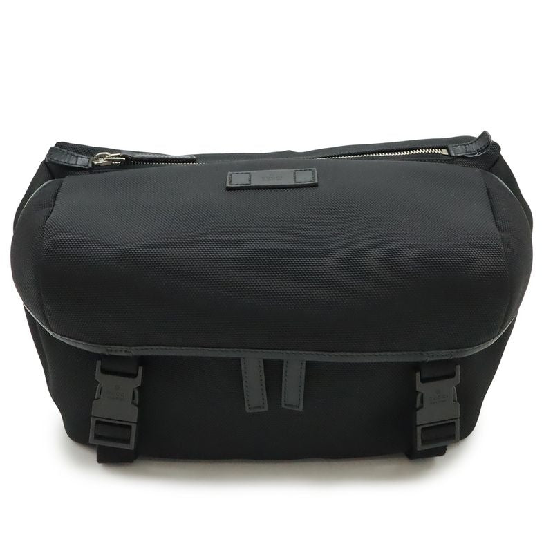 Gucci Sherry Line Body Bag Shoulder Crossbody Nylon Canvas Leather Black