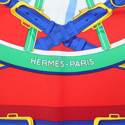 Hermes En Roue Libre Scarf 90 Carré 90 Silk Shawl Reddish 90