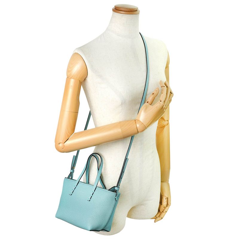 Fendi Handbag Rolled Mini Light Blue