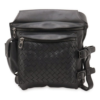 Bottega Veneta Intrecciato Waist Bag Body Leather Black