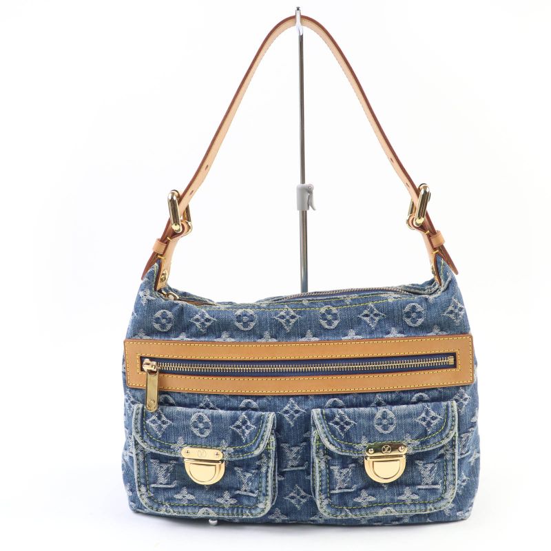 Louis Vuitton M95049 Monogram Denim Baggy PM Monogram Denim Handbag Blue With
