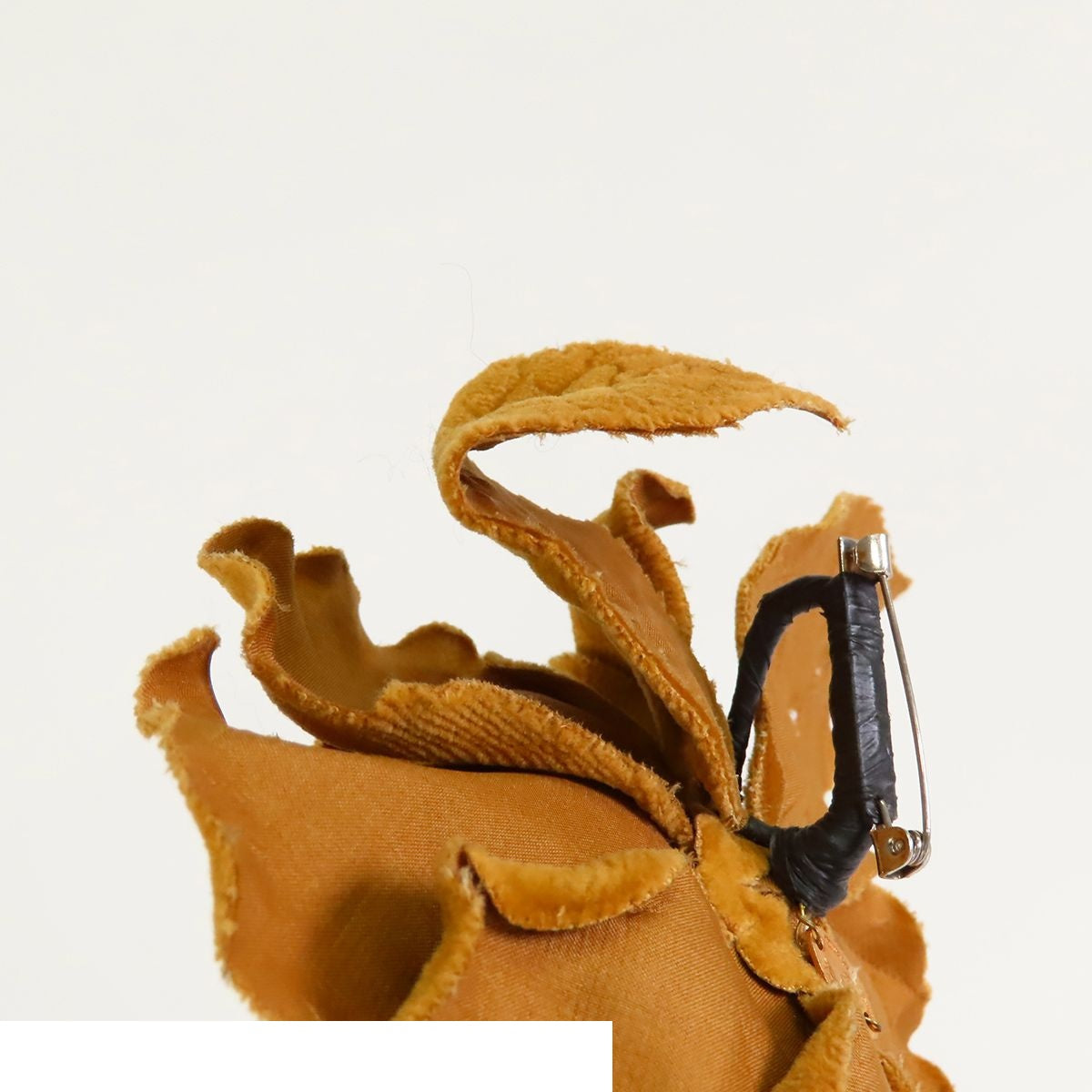 Chanel Corsage Camel Velour Camellia Flower Brooch — view 3