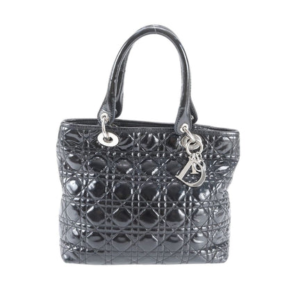 Dior Lady Cannage Leather Tote Shoulder Black
