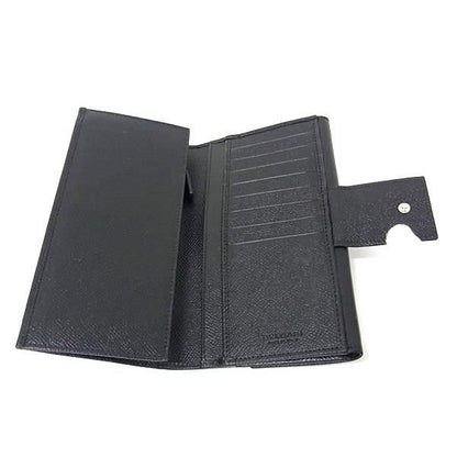 Bvlgari Leather Bifold Long Wallet Men Black Fh7541 — view 3