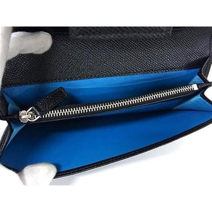 Bvlgari Leather Bifold Long Wallet Men Black Fh7541 — view 4