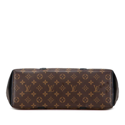 Louis Vuitton Monogram Macassar Weekend Tote PM M45734 Brown Black PVC Leather