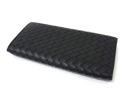 Bottega Veneta Intrecciato Leather Bifold Long Wallet Billfold Coin Purse