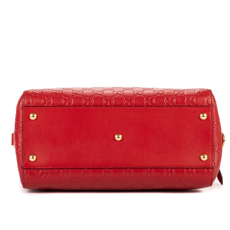 Gucci Boston Bandoliere Red Guccissima A
