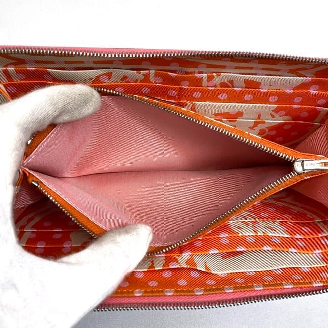 Hermes Round Zipper Long Wallet Azap Silk Quinn F22180