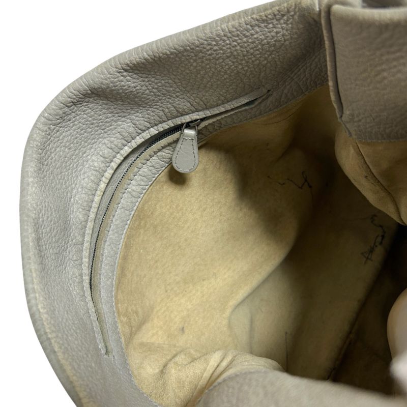 Bottega Veneta One Shoulder Bag Intrecciatoleather Light Gray Braided Soho Hobo